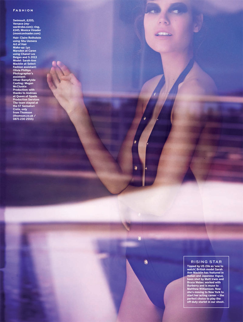 Sarah Ann Macklin Models Swimsuits for Stylist Magazine's Summer Spread