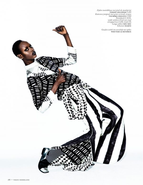 Ajak Deng Models Fall Brights for Vogue Netherlands by Marc de Groot ...