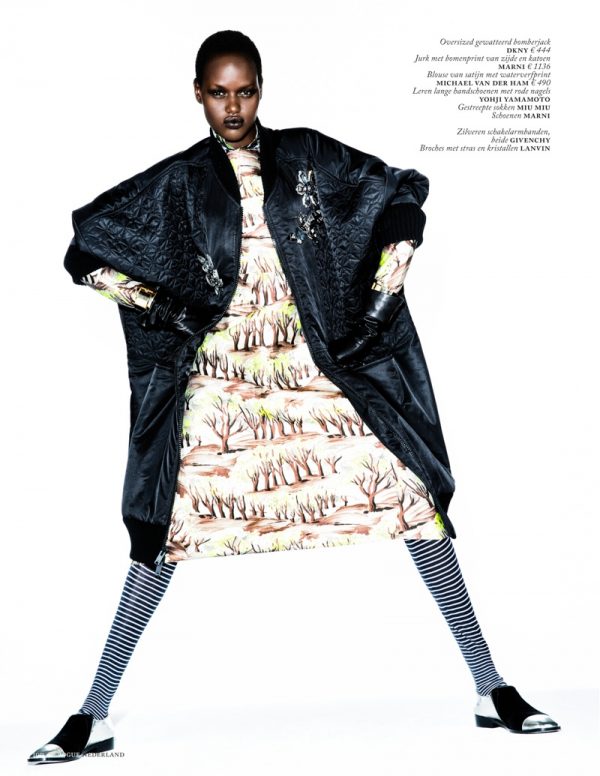 Ajak Deng Models Fall Brights for Vogue Netherlands by Marc de Groot ...