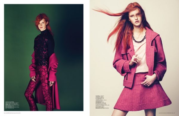 Magdalena Jasek is Pretty in Pink for L'Officiel Netherlands August ...