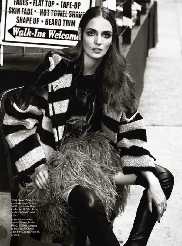 Zuzanna Bijoch Poses for Elle Poland October 2013 by Kevin Sinclair ...