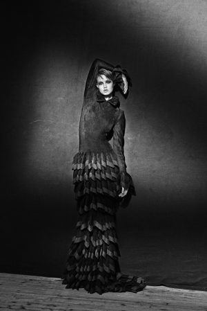 Lindsey Wixson in Azzedine Alaia Retrospective by Peter Lindbergh