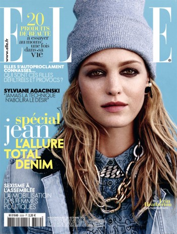 Erin Heatherton Models Denim Styles in Elle France by Bjarne Jonasson ...