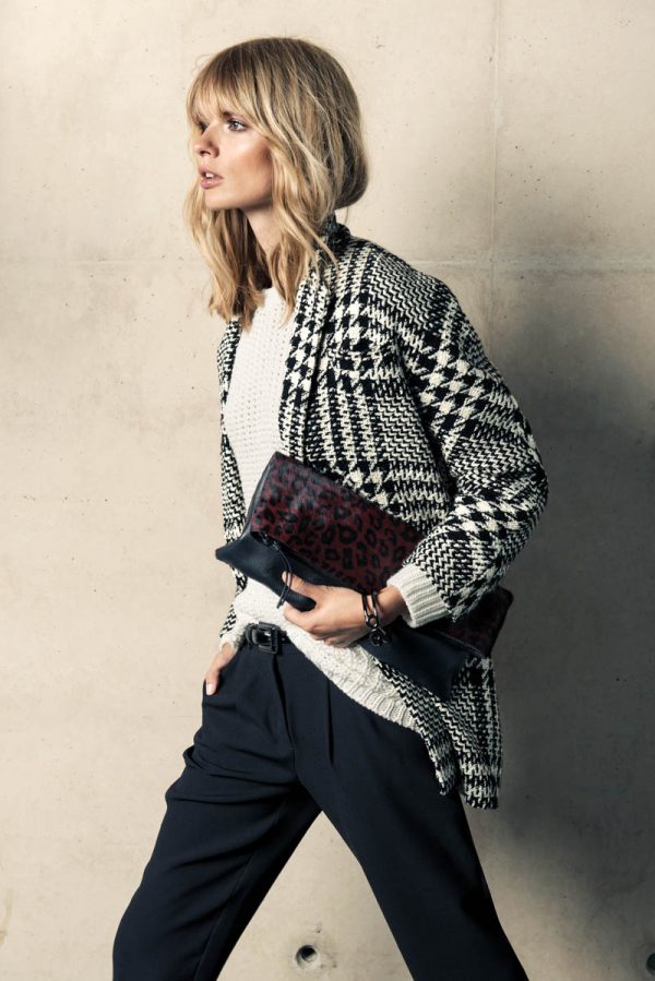 Julia Stegner Wears the Menswear Trend for Mango's Winter Catalogue ...