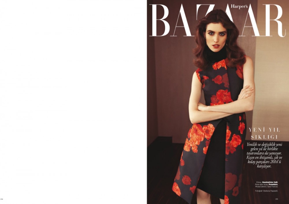 Manon Leloup Poses for Harper's Bazaar Turkey December 2013 – Fashion ...