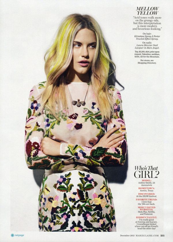 Ashley Smith Gets Colorful for Enrique Badulescu in Marie Claire ...