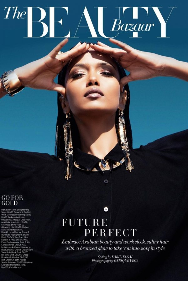 Garima Parnami Shines for Enrique Vega in Harper's Bazaar Arabia ...