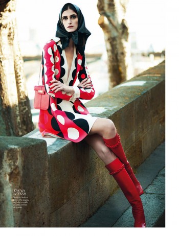 Daiane Conterato Models Valentino Fall '14 for Bazaar Brazil by ...