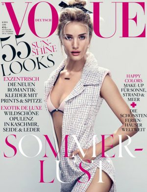 Rosie Huntington-Whitley on Vogue Germany June 2014 Cover