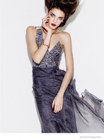 Katryn Kruger in Dreamy Gown Styles for BAZAAR China by Nagi Sakai ...