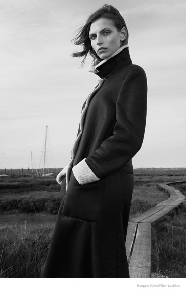 Karlina Caune Wears Outerwear in Margaret Howell Fall 2014 Campaign ...