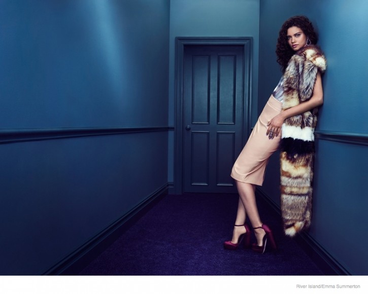 Furs, Denim Showcased in River Island Fall 2014 Ad Campaign | Fashion