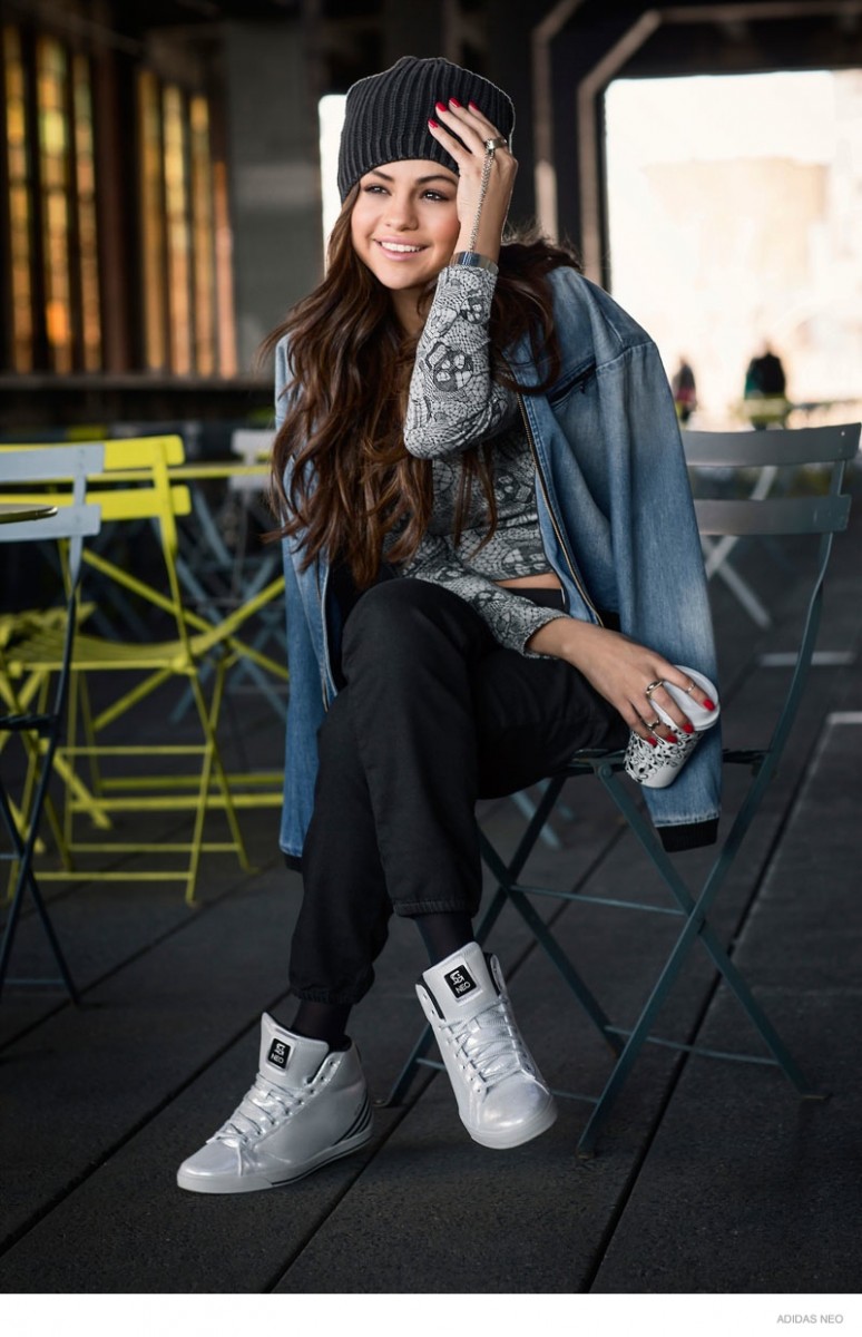 Nedrustning Overskrift Er deprimeret Selena Gomez for adidas NEO Fall 2014 Ad Campaign