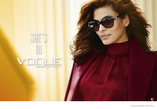 Eva Mendes For Vogue Eyewear 2014 Fall Ad Campaign