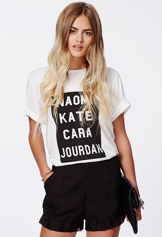 GET THE LOOK: Jourdan Supermodel Boyfriend T Shirt available at Missguided for $18.98 