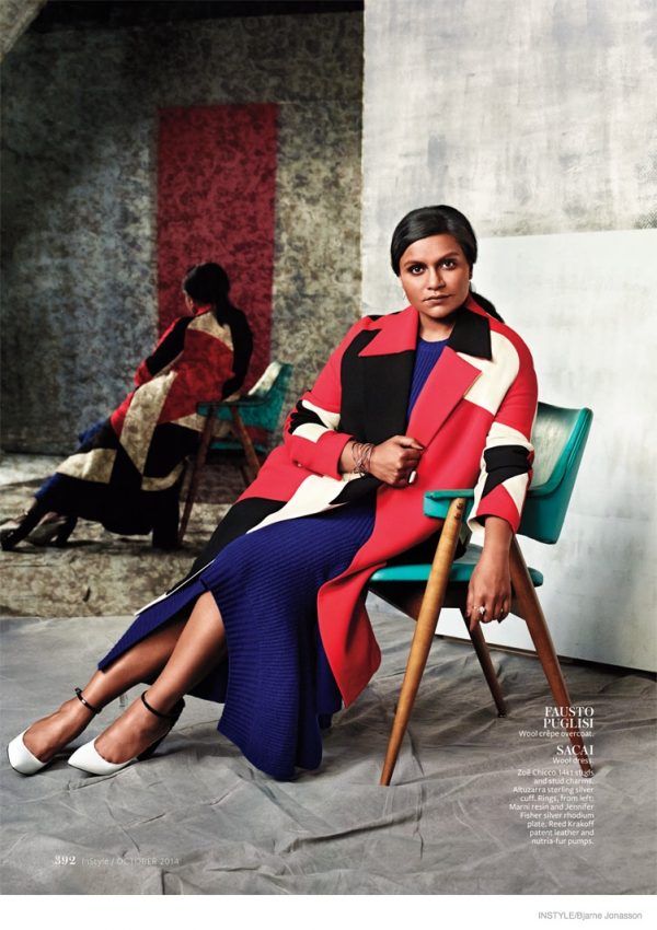 Mindy Kaling Dons Colorful Fashion for InStyle by Bjarne Jonasson ...