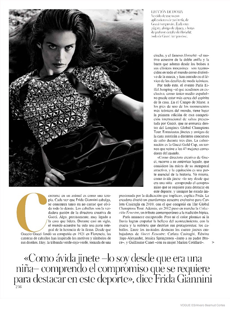 Sara Sampaio Stuns in Gucci for Alvaro Beamud Cortes Shoot in Vogue Spain