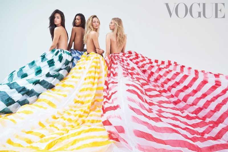 Victoria's Secret Beauties Go Topless in Dolce & Gabbana Couture for Vogue  UK – Fashion Gone Rogue