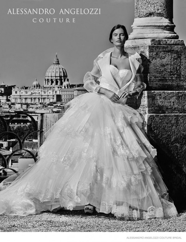 Bianca Balti Stuns In Wedding Gowns For Alessandro Angelozzi Couture 2015 Bridal Shoot Fashion 1286