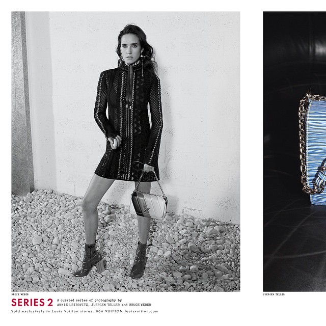 poster advertising Louis Vuitton handbag with Jennifer Connelly in paper  magazine from 2015, advertisement, creative LV Louis Vuitton 2010s advert  Stock Photo - Alamy