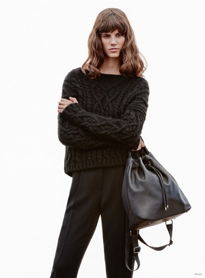 Antonina Petkovic Wears Mango’s Winter Sweaters – Fashion Gone Rogue