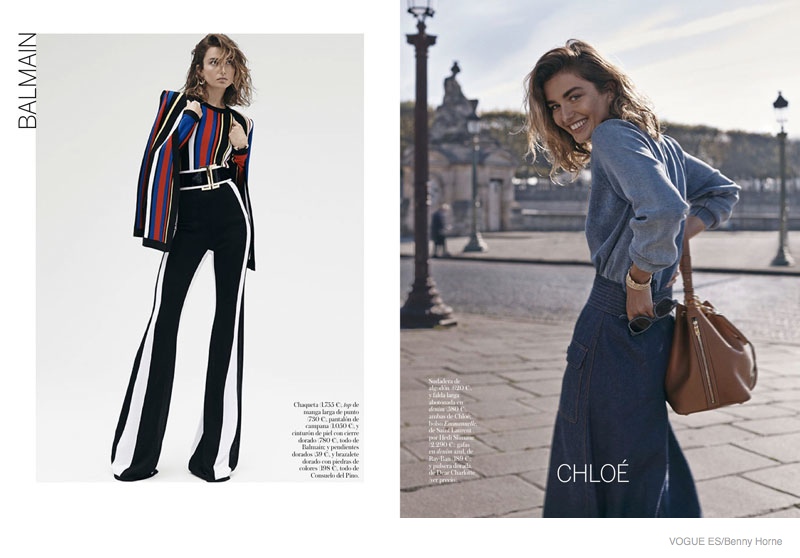 Andreea Diaconu Wears Paris Collections for Vogue Spain by Benny Horne