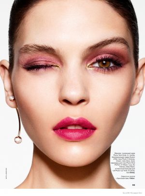 Kate B. Wears Red Makeup Looks for Allure Russia by Jason Kim – Fashion ...