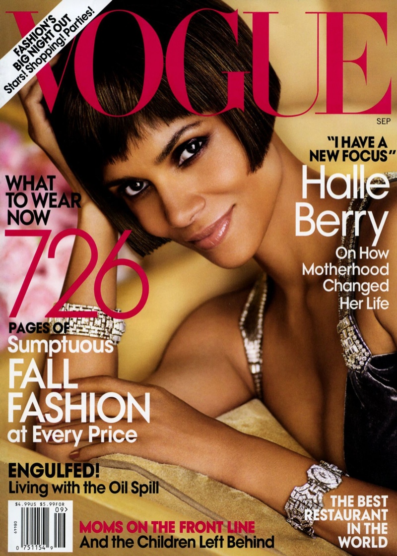 Halle Berry landed the September 2010 cover of Vogue. The Oscar-winning actress has appeared on two covers. 