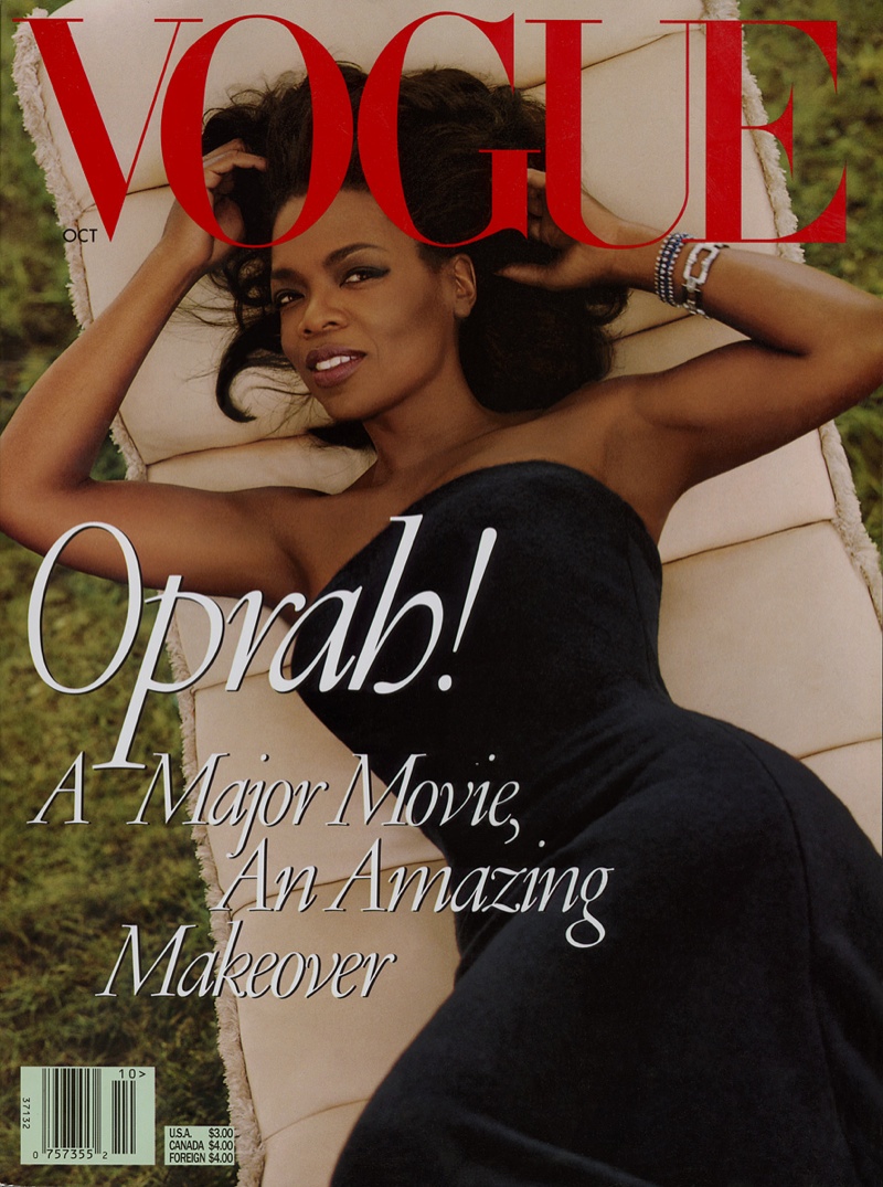 Oprah graced Vogue's October 1998 cover. 