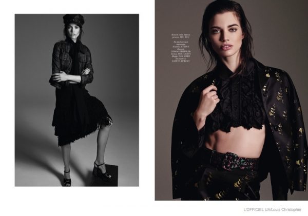 Rianne ten Haken Models Black Spring Looks in L'Officiel Ukraine