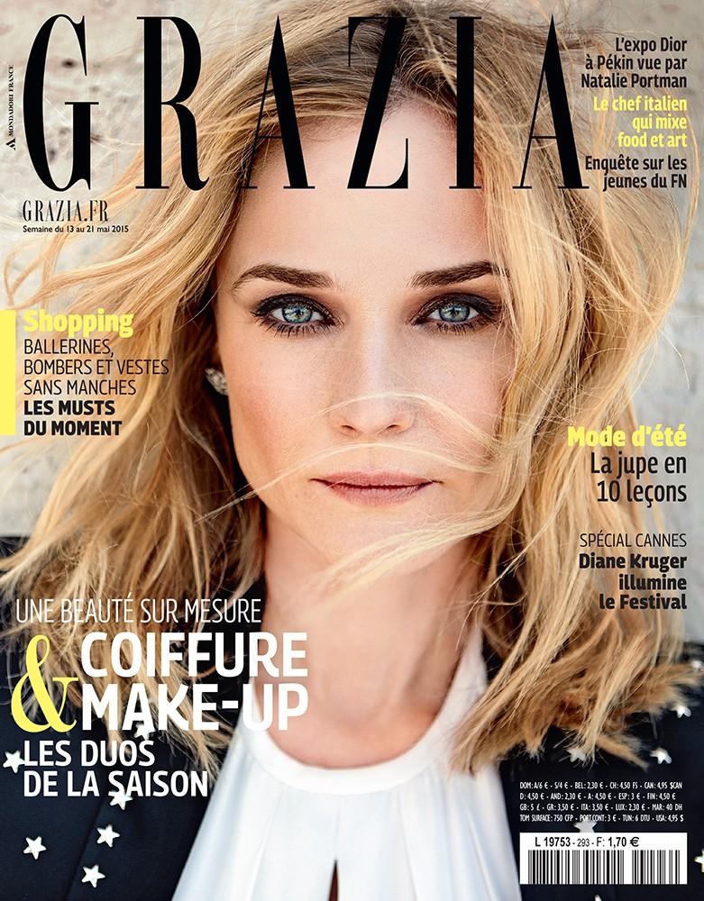 Diane Kruger Wears Black & White Fashions for May 2015 Grazia – Fashion ...