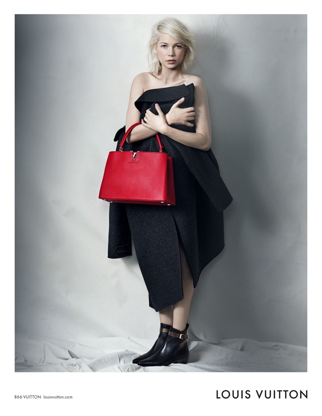 Michelle Williams's Louis Vuitton Campaign Hair and Bangs by Odile