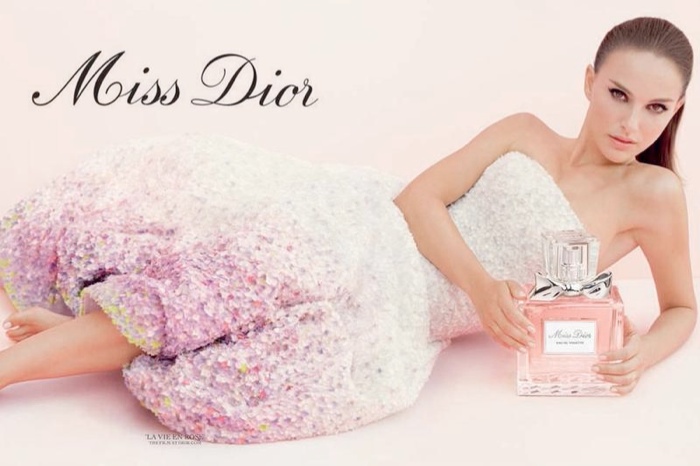 Natalie Portman for 'Miss Dior La Vie en Rose' fragrance ad in 2013. 