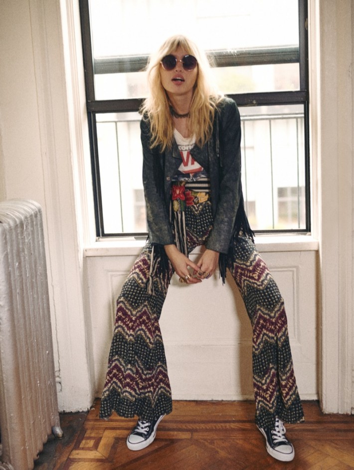 Staz Lindes Takes on Rocker Chic Style for Free People Shoot – Fashion ...