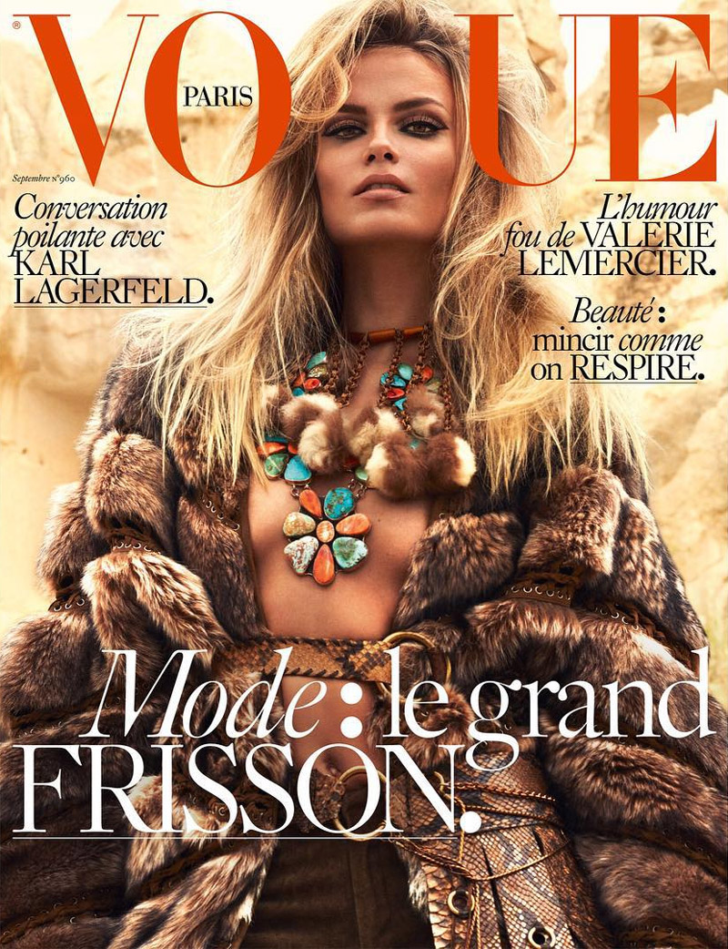 Natasha Poly Vogue Paris September 2015 Cover
