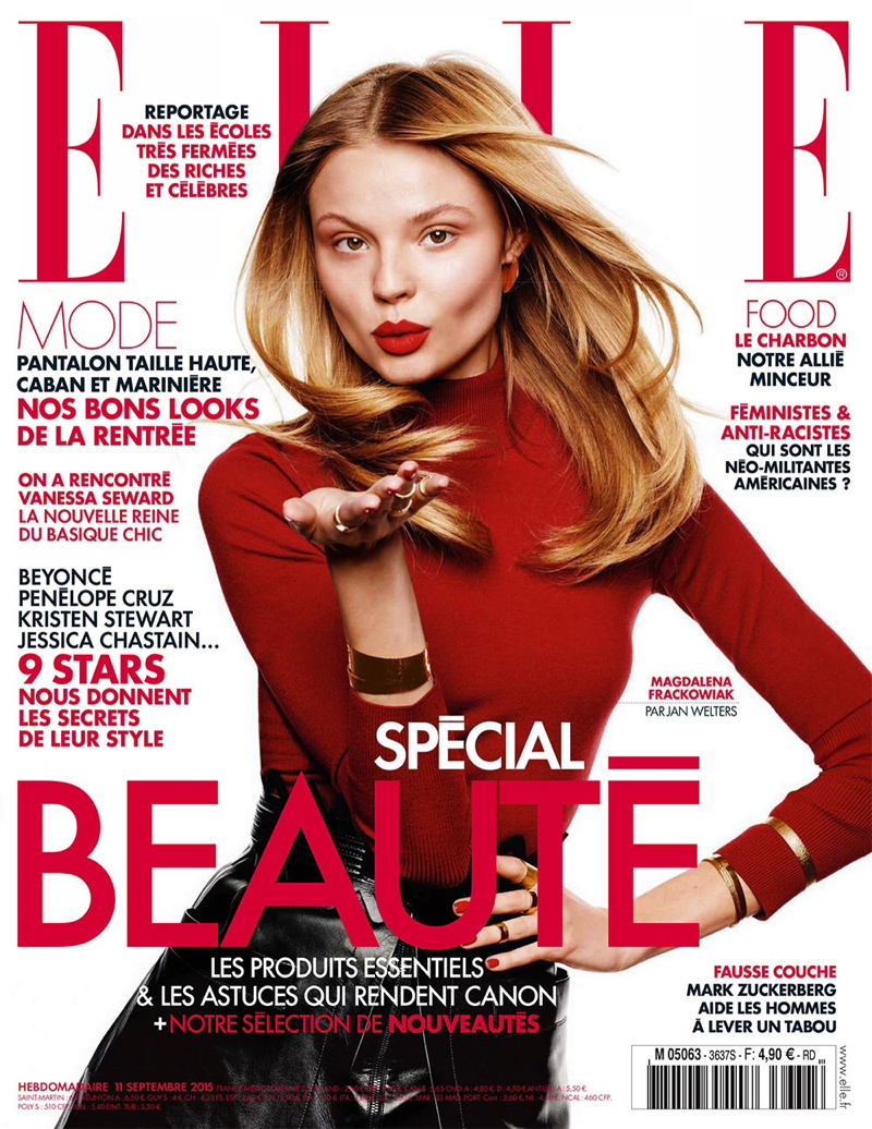 Magdalena Frackowiak Stars in Beauty Editorial for ELLE France ...
