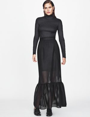 zara midi dress with sleeves