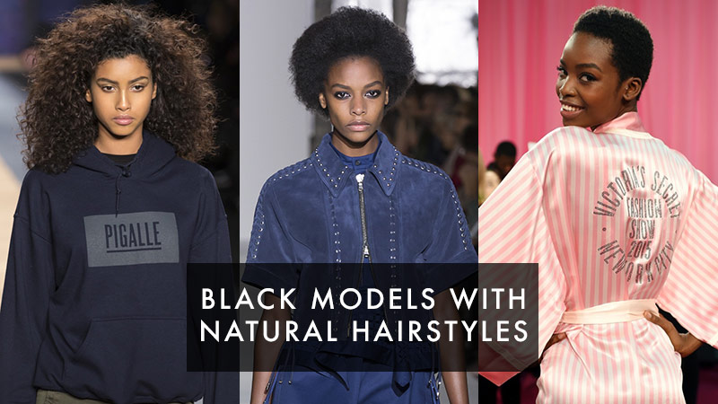 black natural hair model