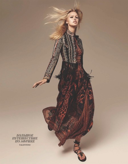 Emma Stern Nielsen Models Spring Trends in Marie Claire Russia ...