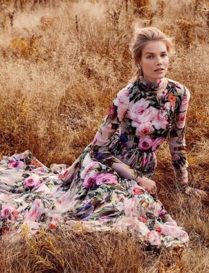 Suvi Koponen Models Romantic Dresses & Gowns in Vogue Russia – Fashion ...