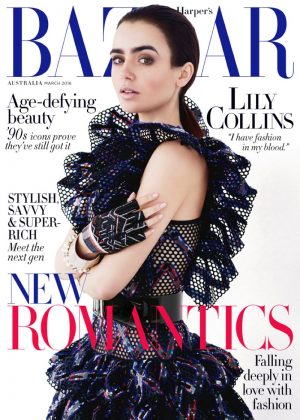 Lily Collins Harper's Bazaar Australia March 2016 Photoshoot