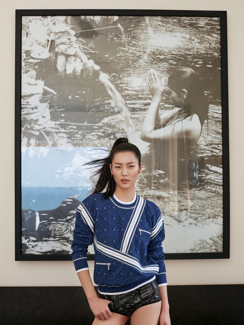 Liu Wen Hits the Beach in 90s Inspired Fashion for ELLE China – Fashion ...