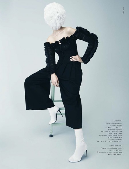 Ruby Aldridge Models Black & White Style for French Revue de Modes ...