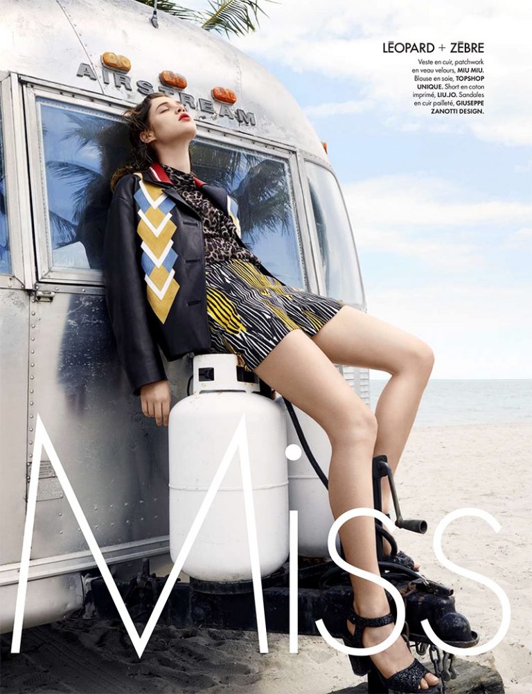 Anais Pouliot Poses In A Mix Of Prints For Elle France Editorial Fashion Gone Rogue 