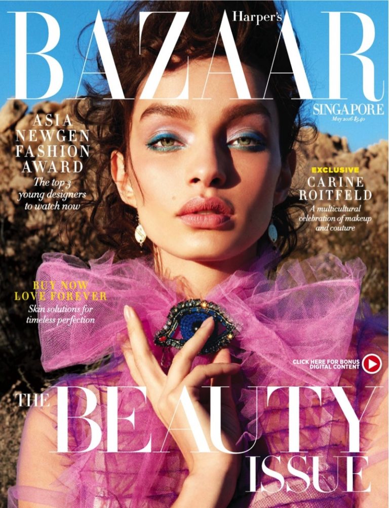 Luma Grothe Wears Glamorous Desert Style in BAZAAR Singapore – Fashion ...