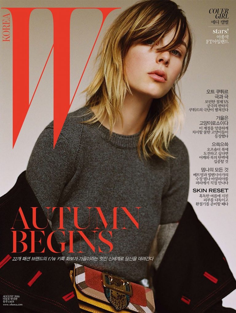 Edie Campbell Models Burberry's Fall Collection in W Korea – Fashion ...