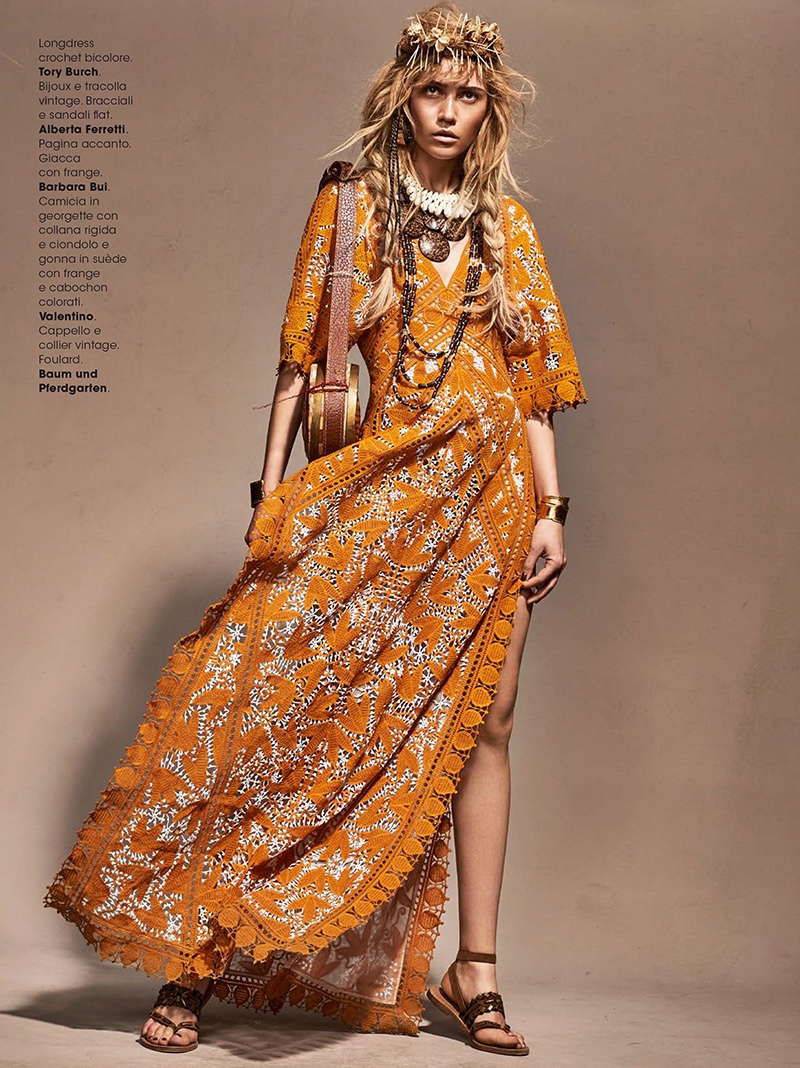 Josefin Bresan Models Tribal Chic Looks for Glamour Italy – Fashion ...