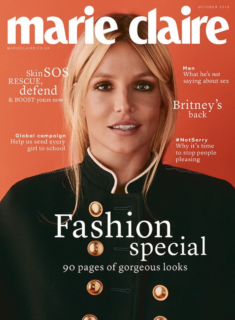 Britney Spears on Marie Claire UK October 2016 Cover