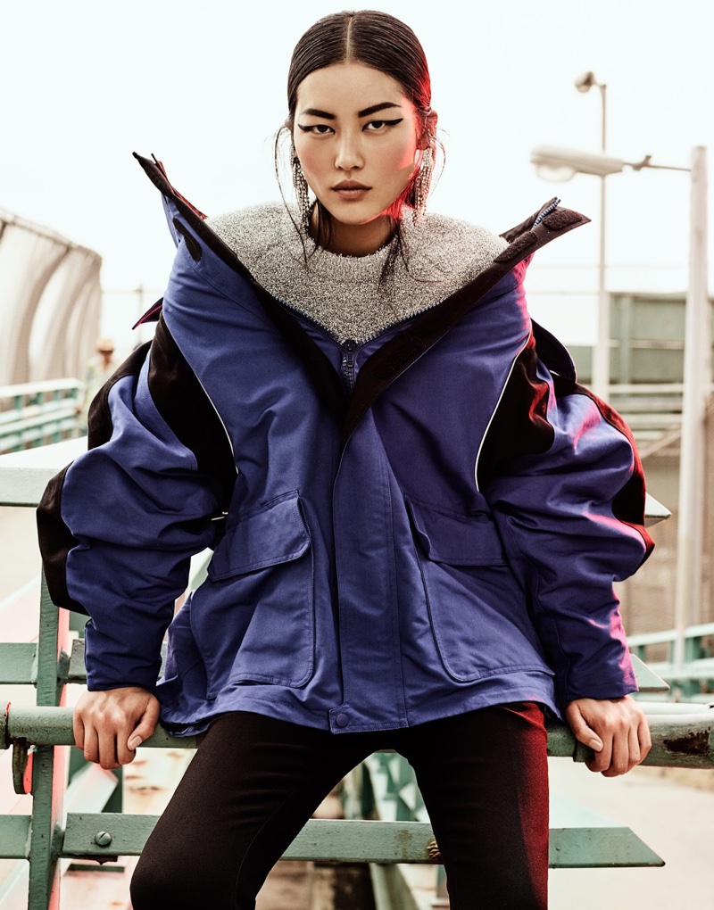 Liu Wen Models the Season's Must Have Jackets for The Edit – Fashion ...