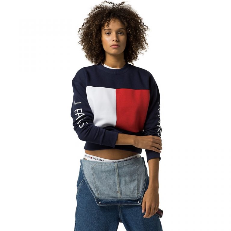 tommy jeans cropped hoodie